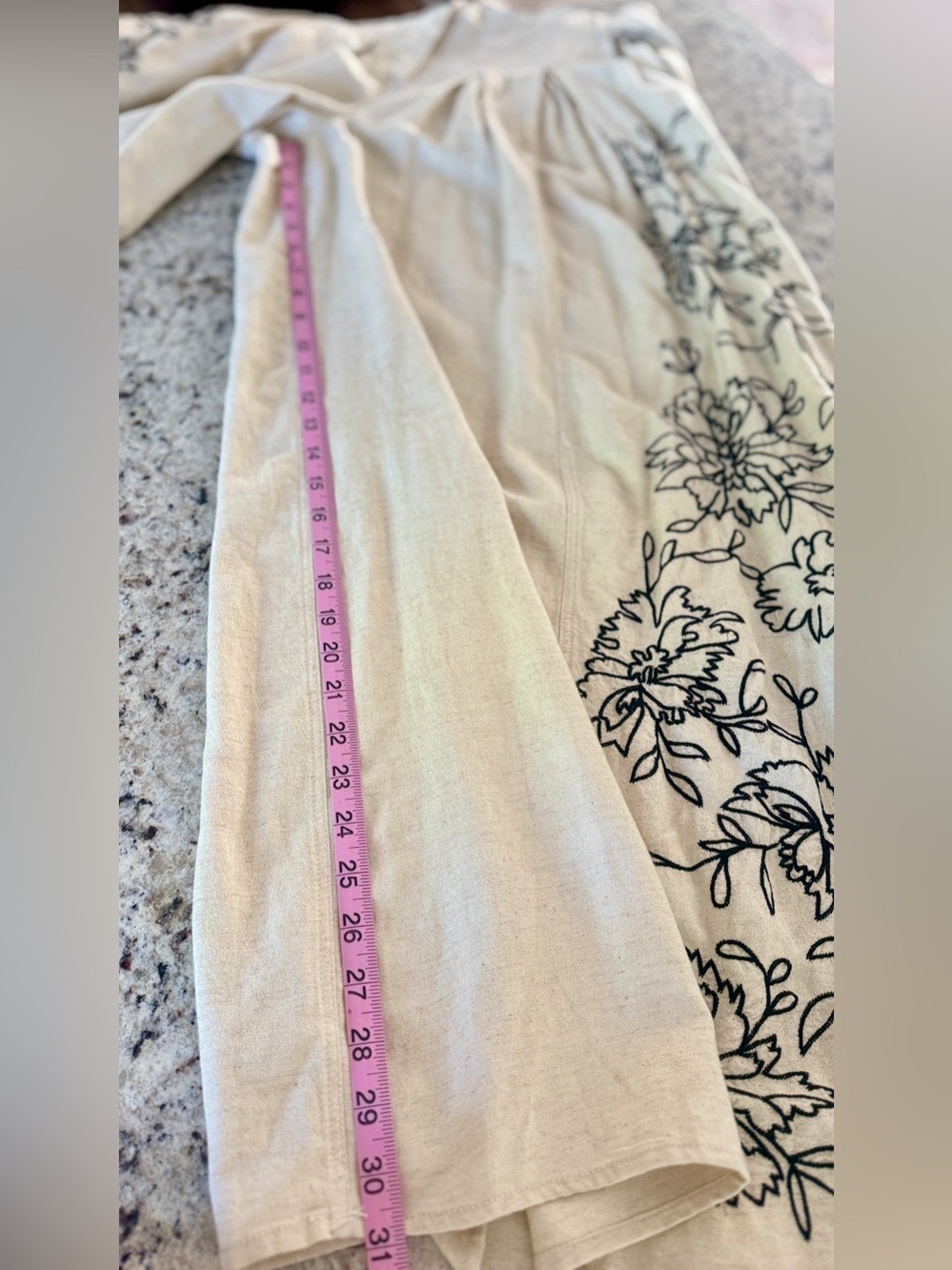 Free People What You Know Embroidered Wide-Leg Pants Sz: L - Picture 11 of 13